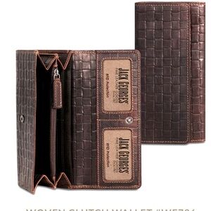 Jack Rogers Woven Clutch RFID Wallet